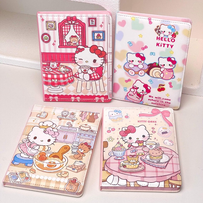 Office Supply Office Stationery Items - A5 Hello Kitty Leather Notebook Kawaii