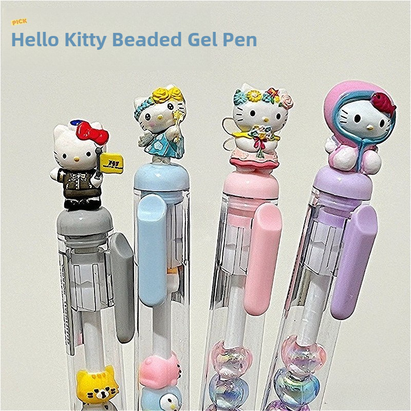 Office Supply Office Stationery Items - Kawaii Sanrio HelloKitty Beaded Gel Pen
