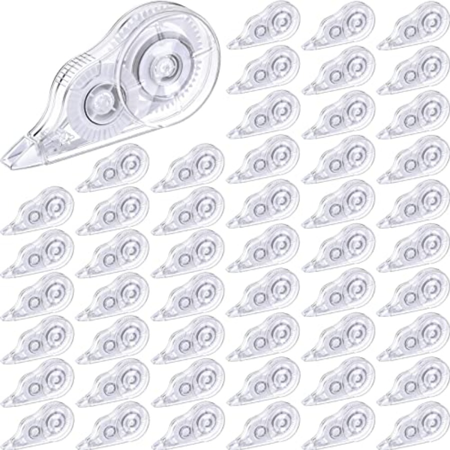 Correction Tape Roller - 50 Count Clear Correction Tape Transparent