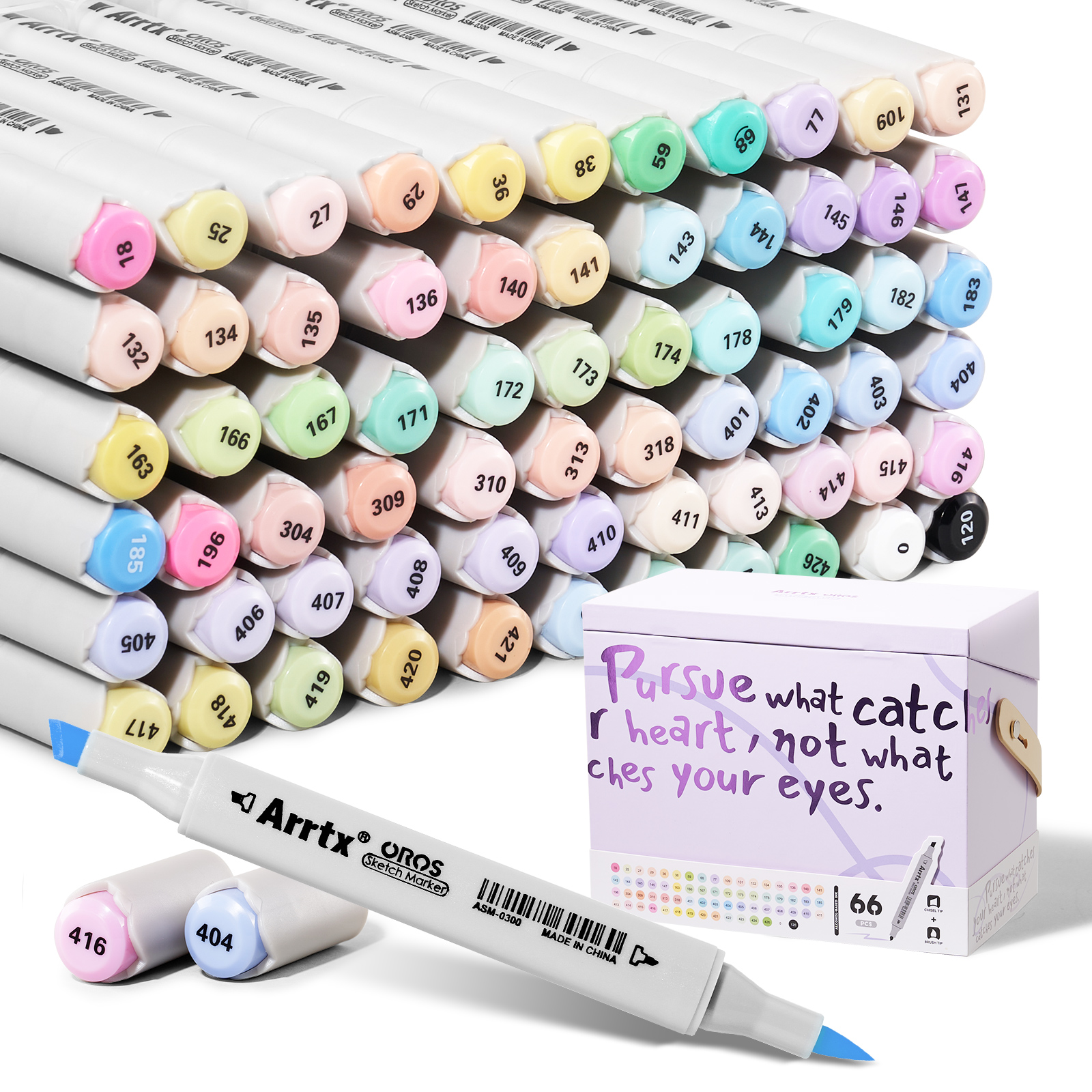 Highlighter Set Pastel - Arrtx Oros 66 Pastel Colors Alcohol