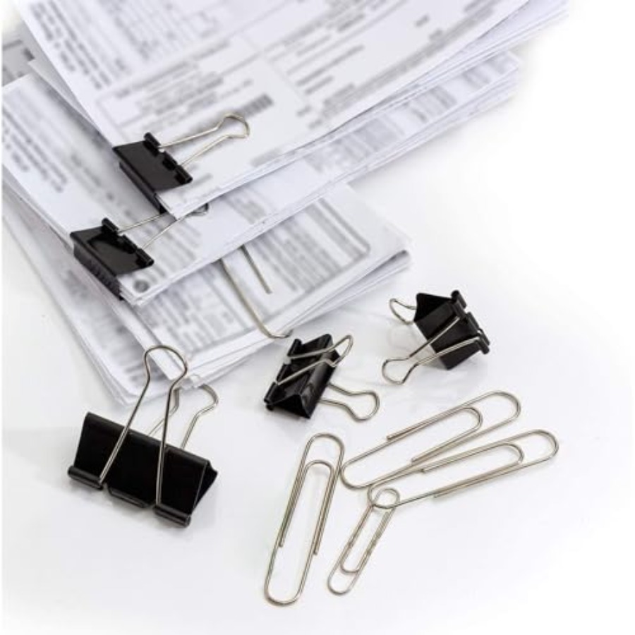 340 PCS Paper Clips and Binder - Binder Clip Assorted avaliação e preço