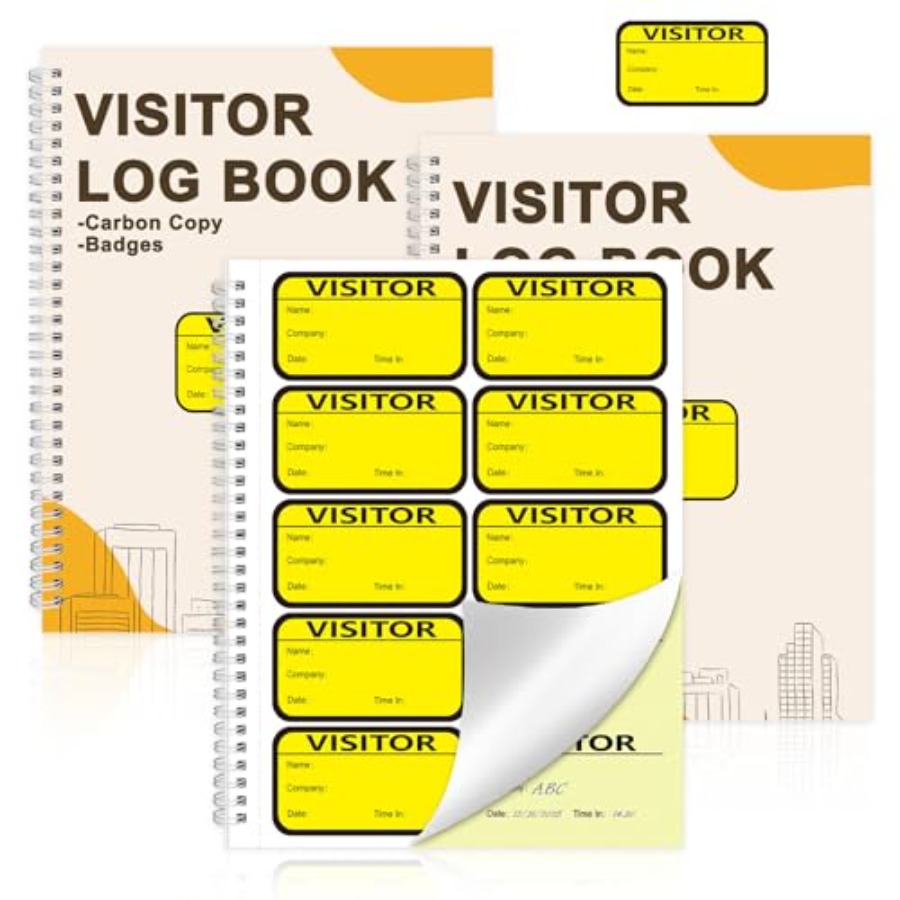 Pack Visitor Badges with Carbo - Carbon Copy Book avaliação e preço
