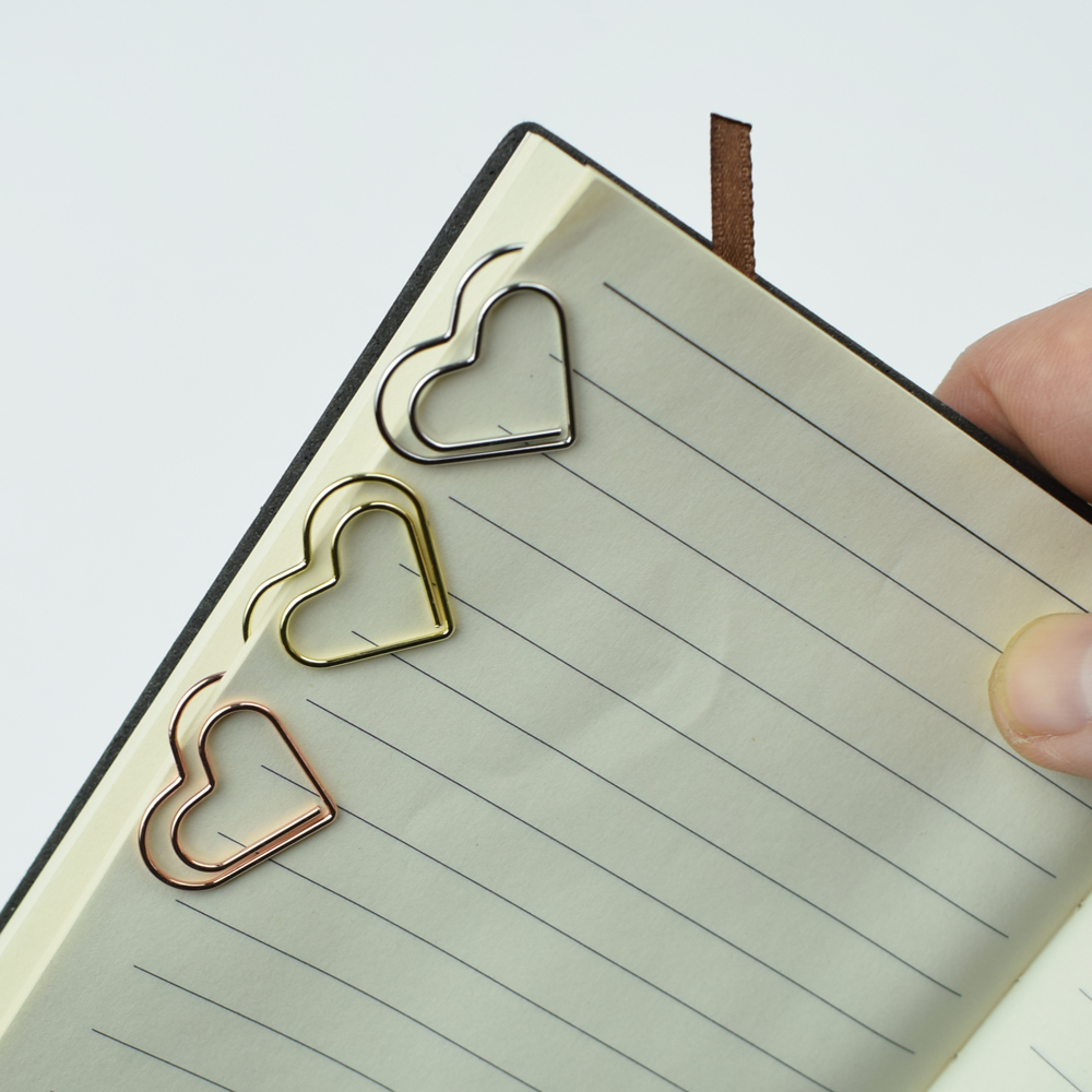 12-Piece Set Heart Paper Clips - Binder Clip Assorted avaliação e preço