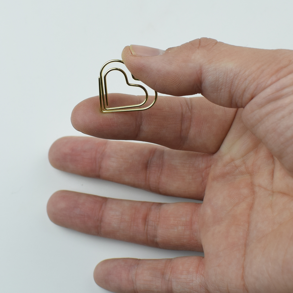 12-Piece Set Heart Paper Clips - Binder Clip Assorted avaliação e preço