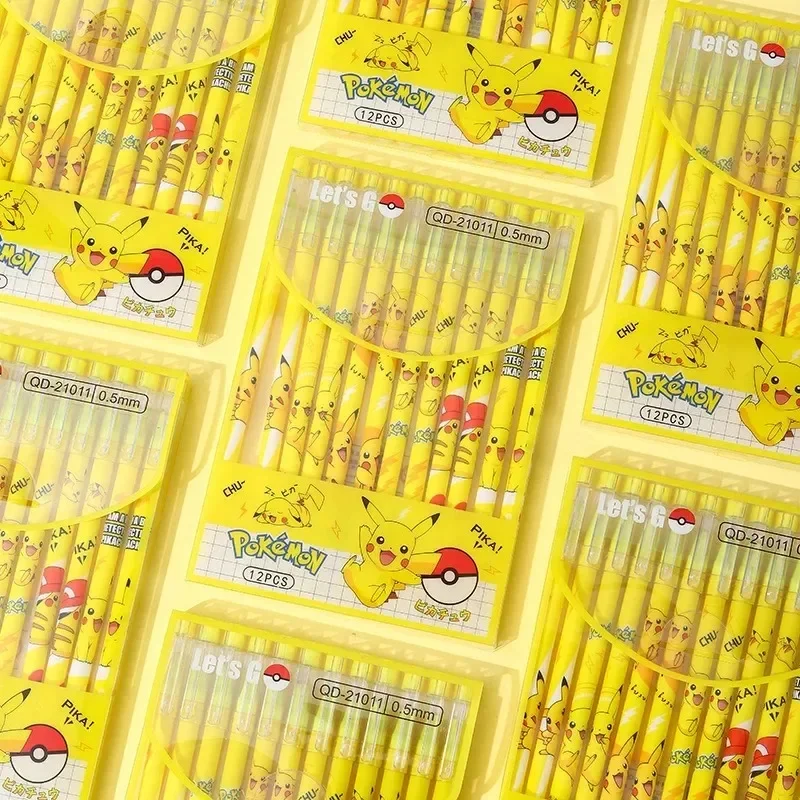 12Pcs Pokemon Pikachu Erasable - Office Supply Office Stationery Items avaliação e preço