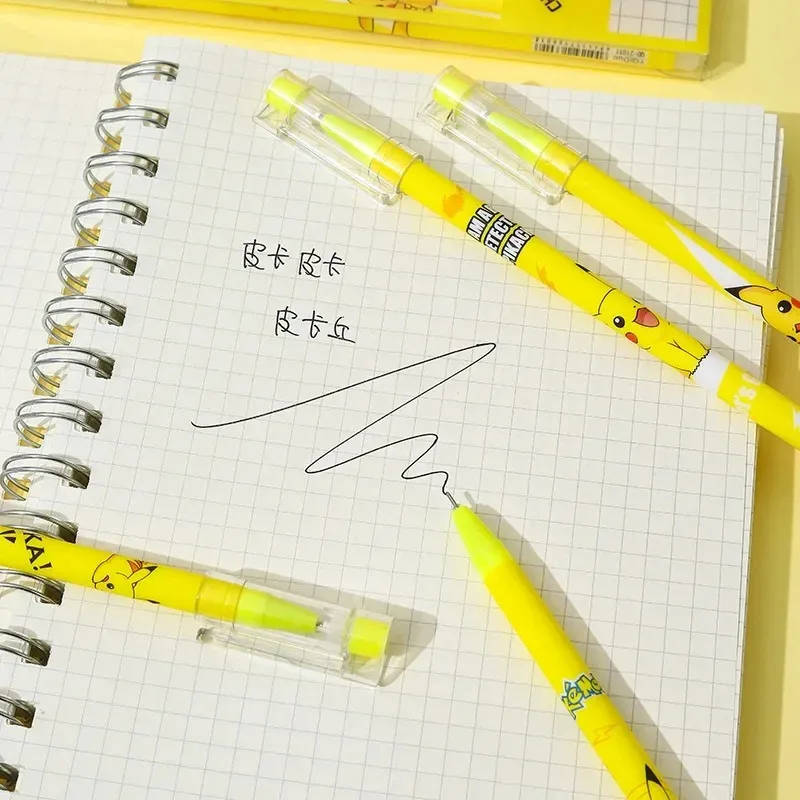 12Pcs Pokemon Pikachu Erasable - Office Supply Office Stationery Items avaliação e preço