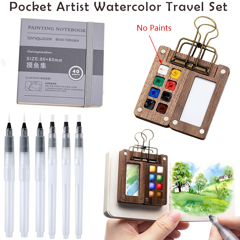 Portable Watercolor Set Travel - Binder Clip Assorted avaliação e preço