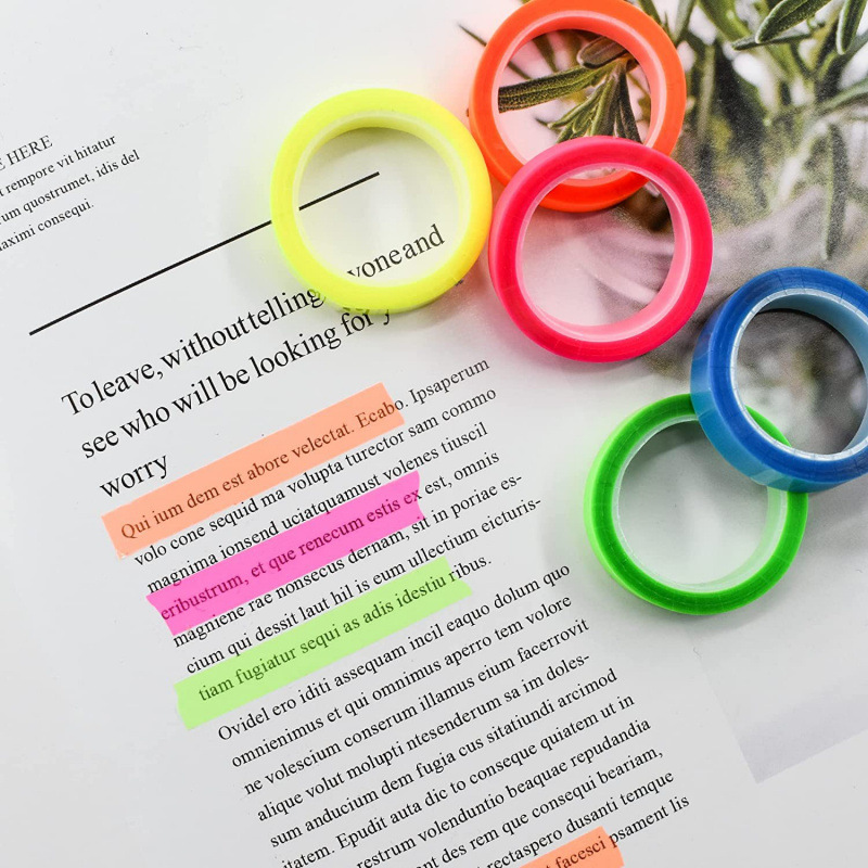 5Rolls Transparent Fluorescent - Index Tab Divider avaliação e preço
