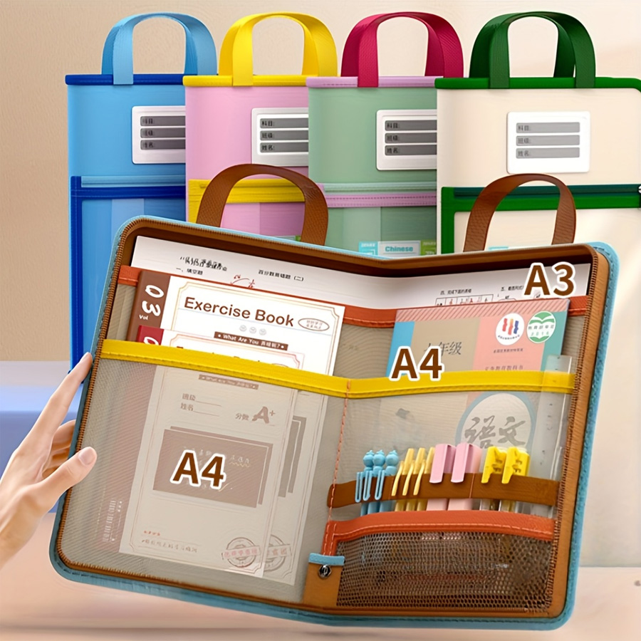 L-shaped A4 file bag, large op - Portfolio Folder Zip avaliação e preço