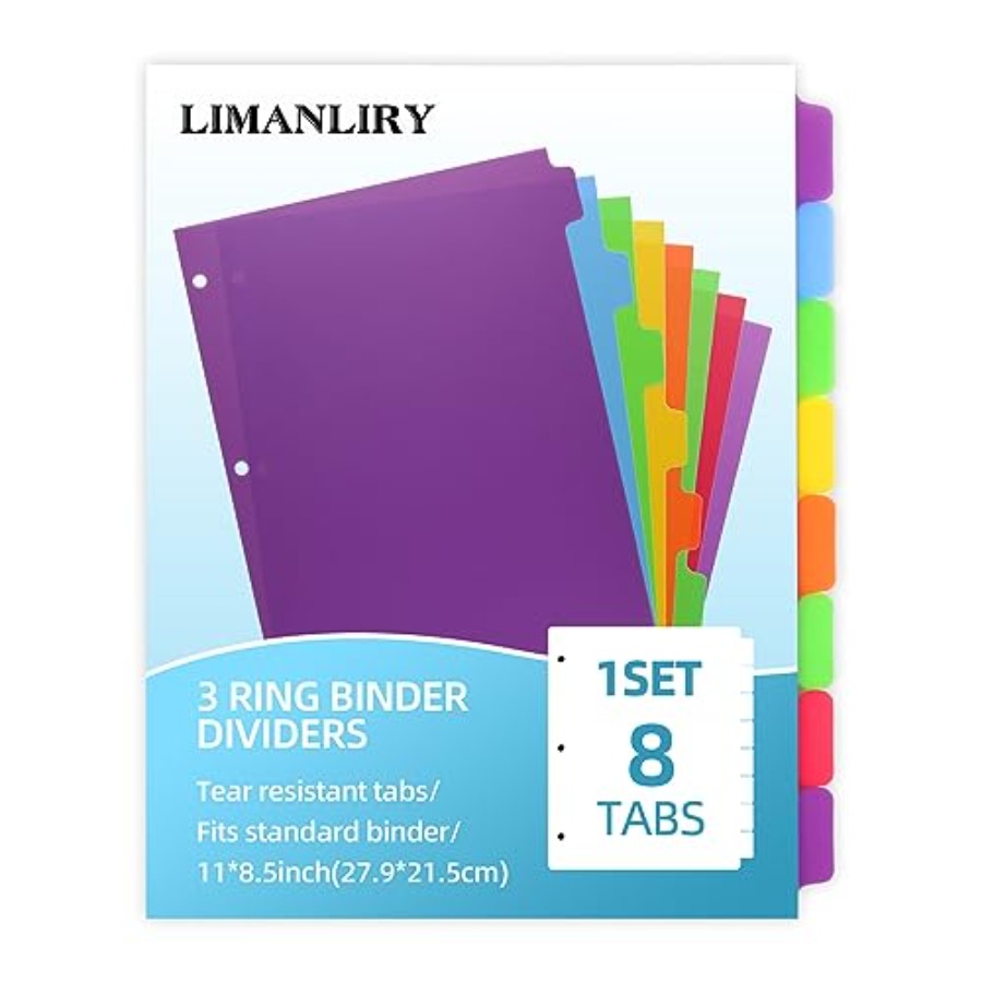 3 Set Plastic Binder Dividers  - Index Tab Divider avaliação e preço