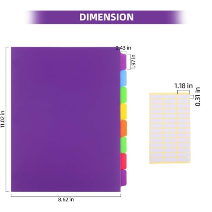 3 Set Plastic Binder Dividers  - Index Tab Divider avaliação e preço