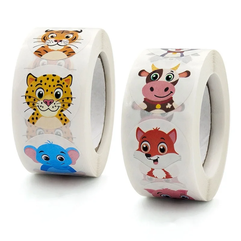 100-500pc Stickers Rolling Ani - Sticker Label Roll avaliação e preço