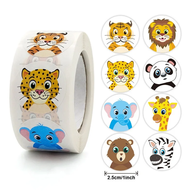100-500pc Stickers Rolling Ani - Sticker Label Roll avaliação e preço