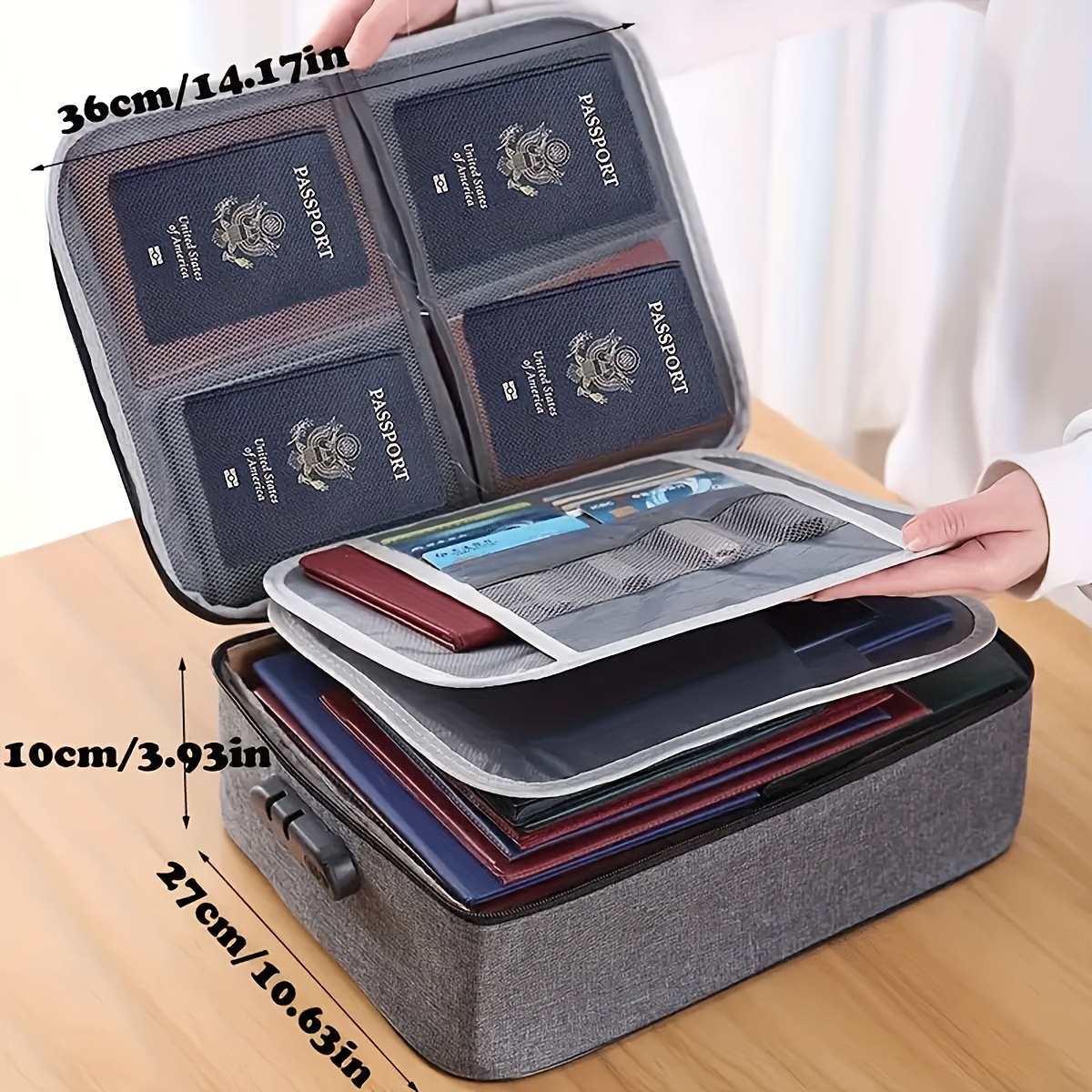 Lockable File Storage Bag,3-La - Portfolio Folder Zip avaliação e preço