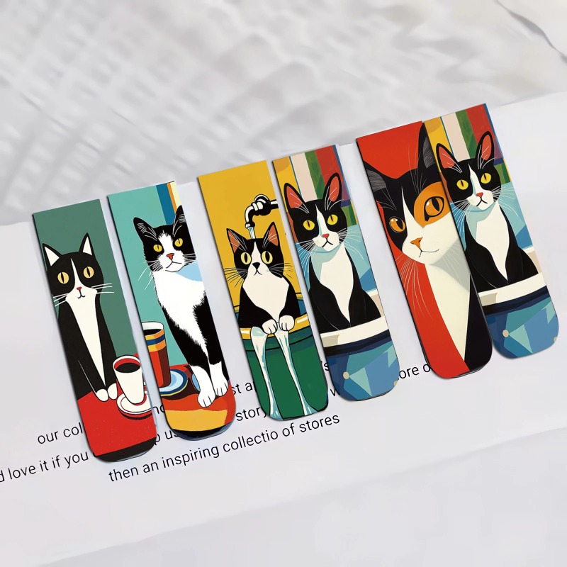5PCS Simple And Fun Cat Magnet - Office Supply Office Stationery Items avaliação e preço