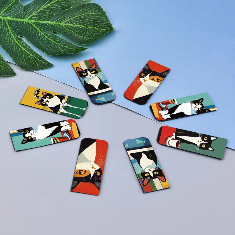 5PCS Simple And Fun Cat Magnet - Office Supply Office Stationery Items avaliação e preço