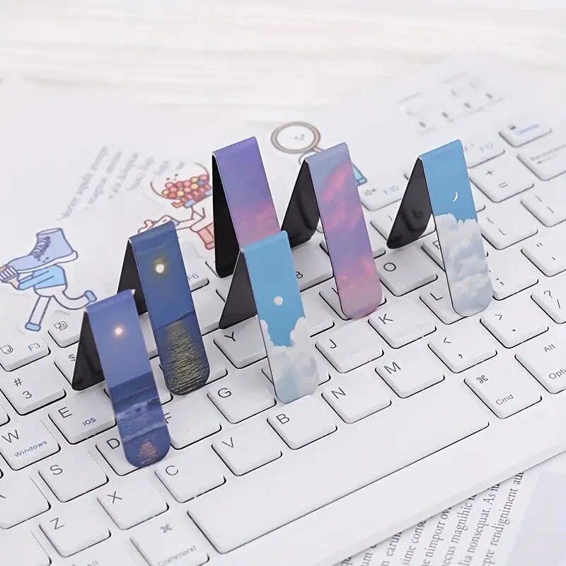 2Pcs Landscape Themed Magnetic - Bookmark Magnetic Clip avaliação e preço