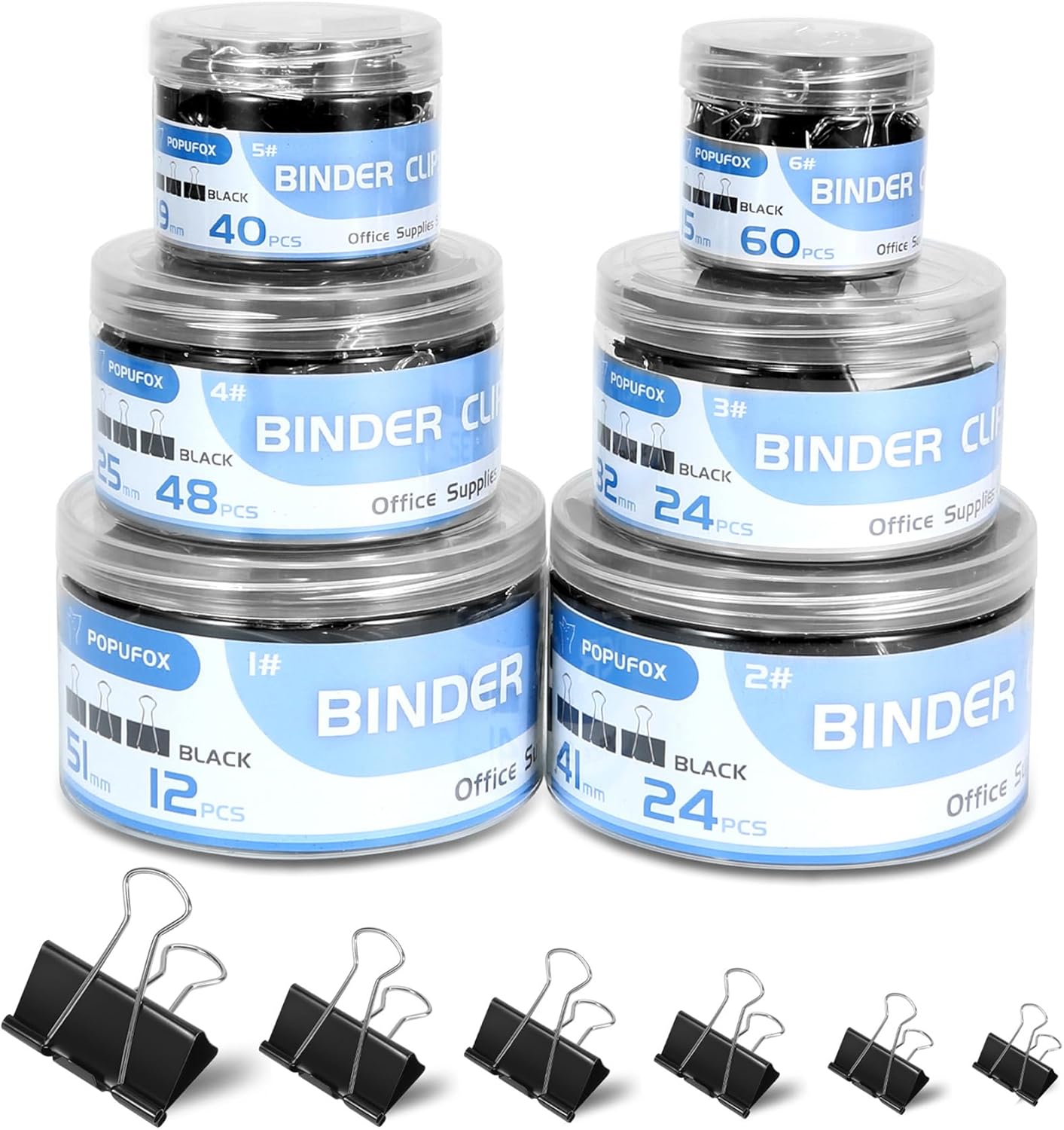 Binder Clips 208 PCS Assorted  - Binder Clip Assorted avaliação e preço