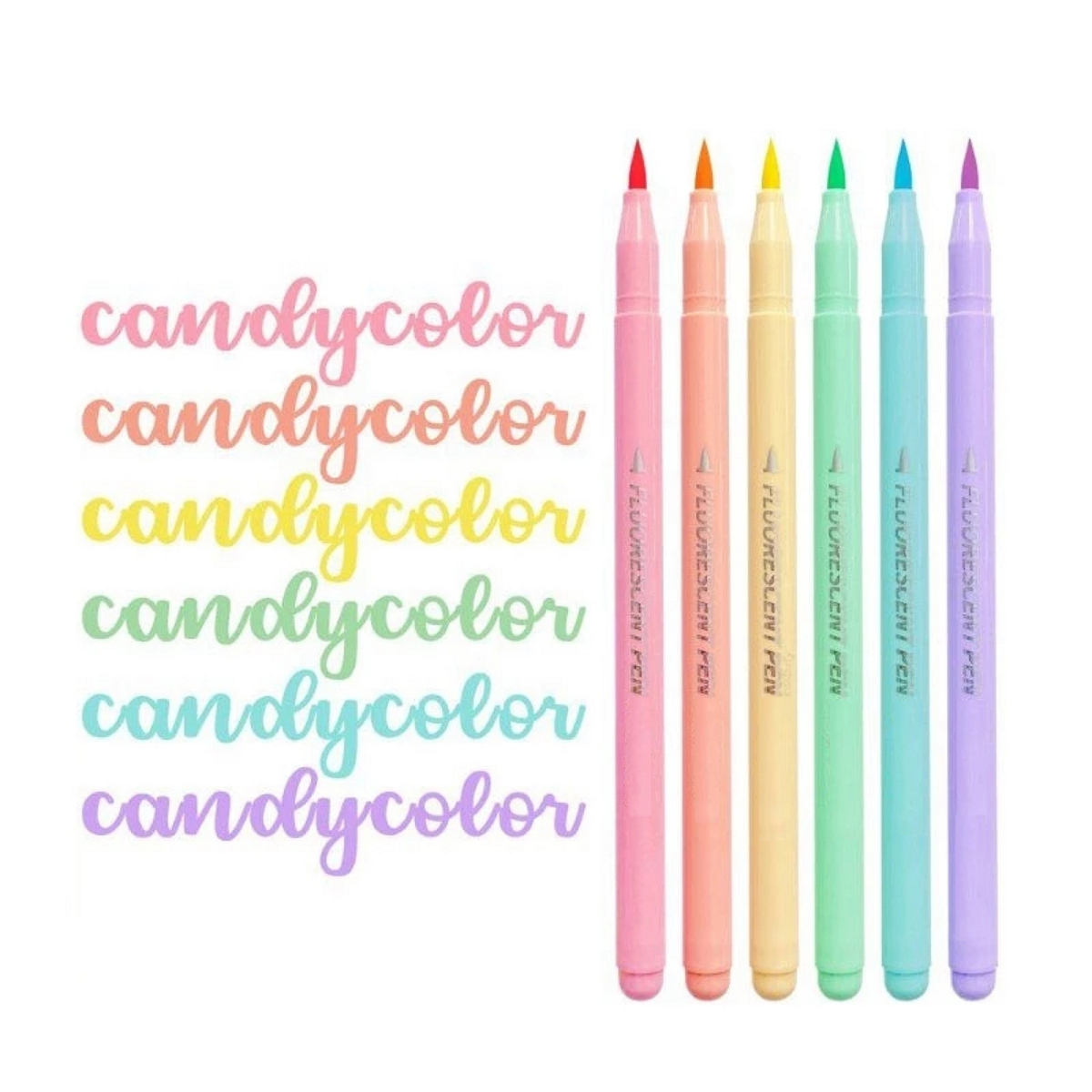 6pcs Soft Brush Fluorescence P - Highlighter Set Pastel avaliação e preço