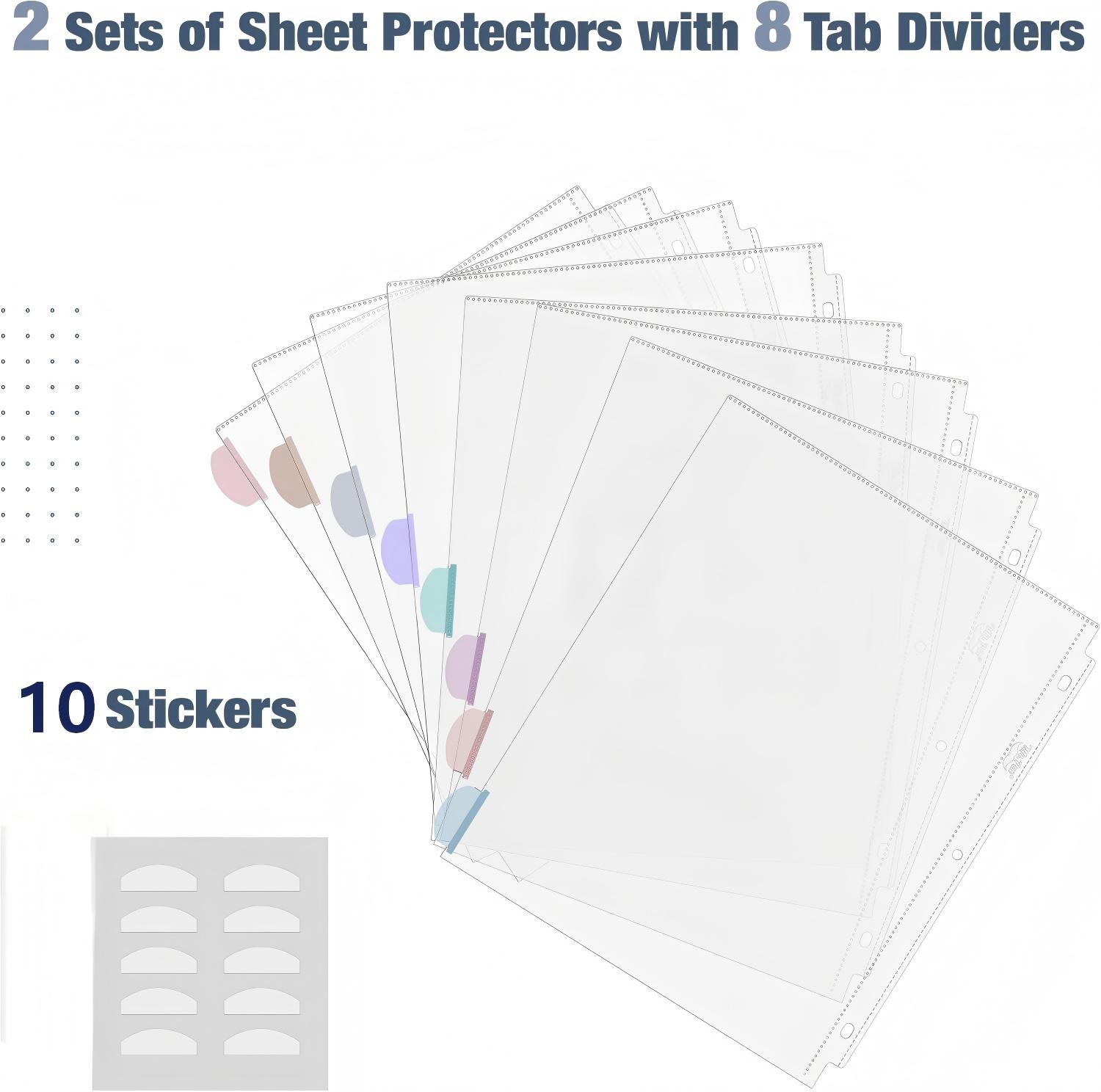 A4 Clear Sheet Protectors with - Index Tab Divider avaliação e preço
