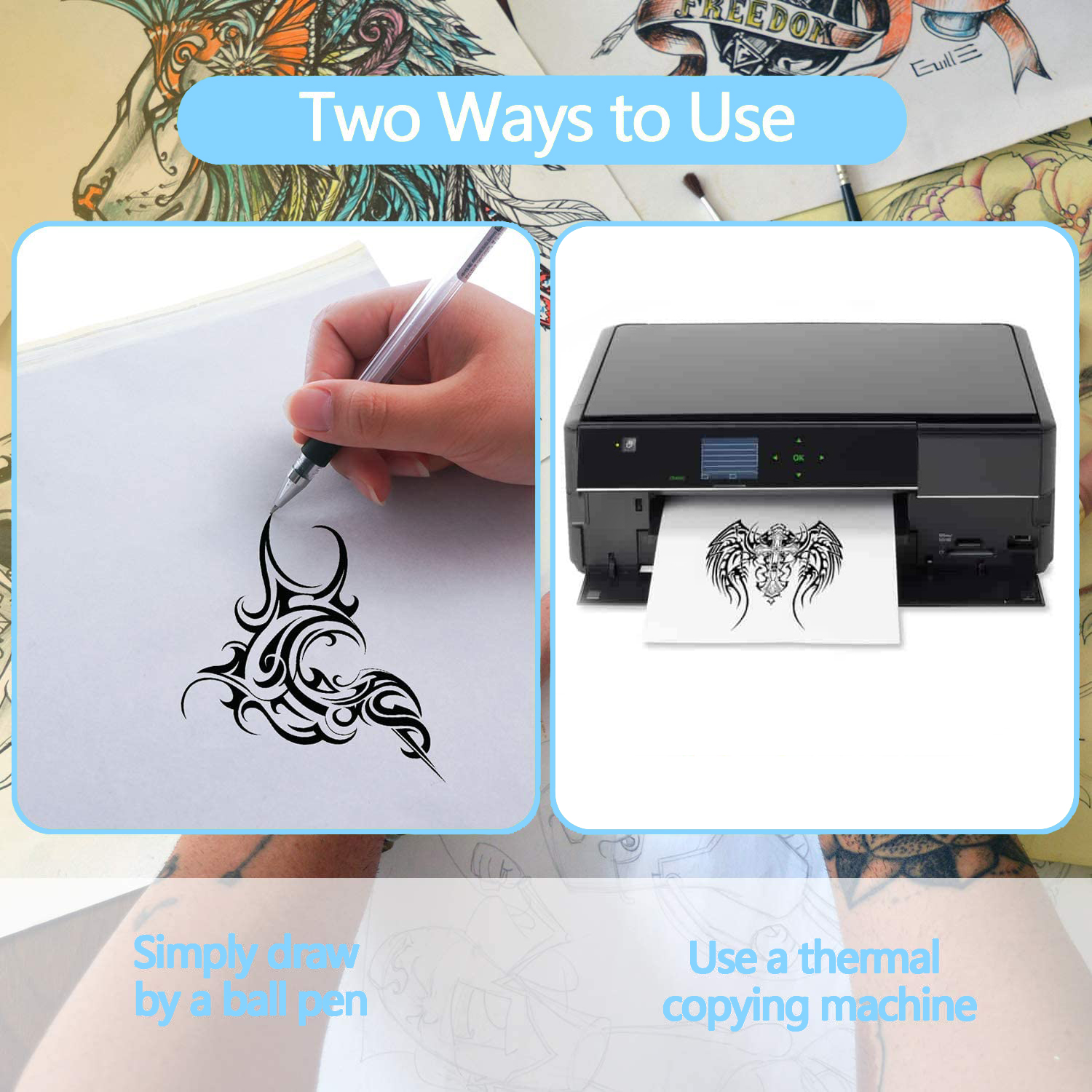 Tattoo Transfer Pape A4 Size T - Carbon Copy Book avaliação e preço
