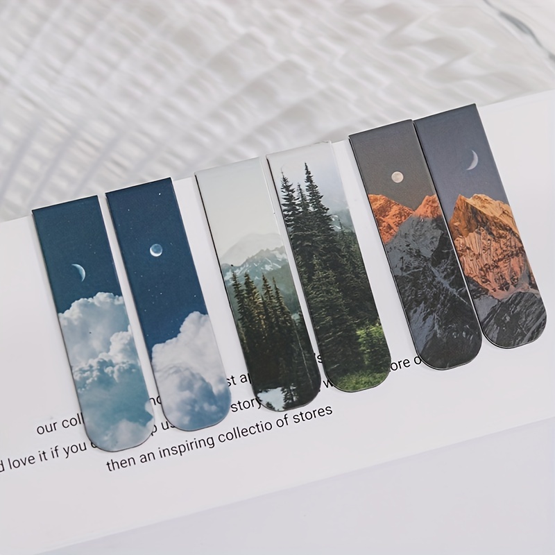 2pcs Landscape Themed Magnetic - Bookmark Magnetic Clip avaliação e preço