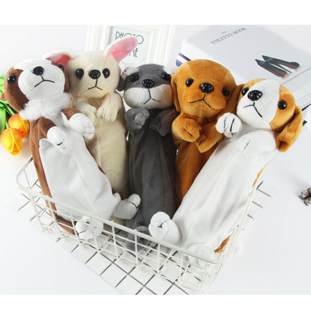 Cartoon Plush Dog Pencil Bag K - Office Supply Office Stationery Items avaliação e preço