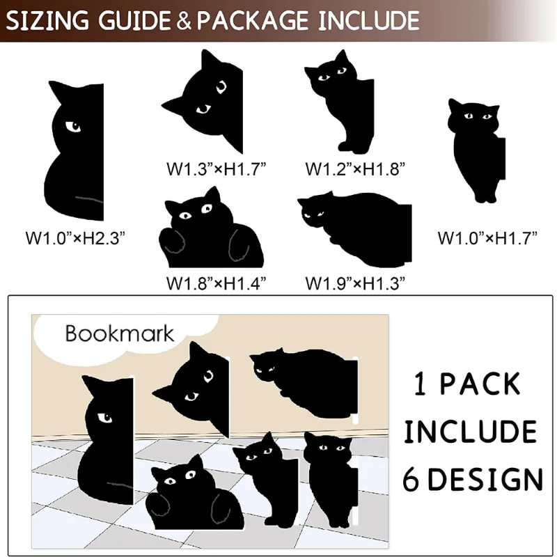 6 Pcs/set Cute Cat Magnet Book - Paperclip Magnetic Set avaliação e preço