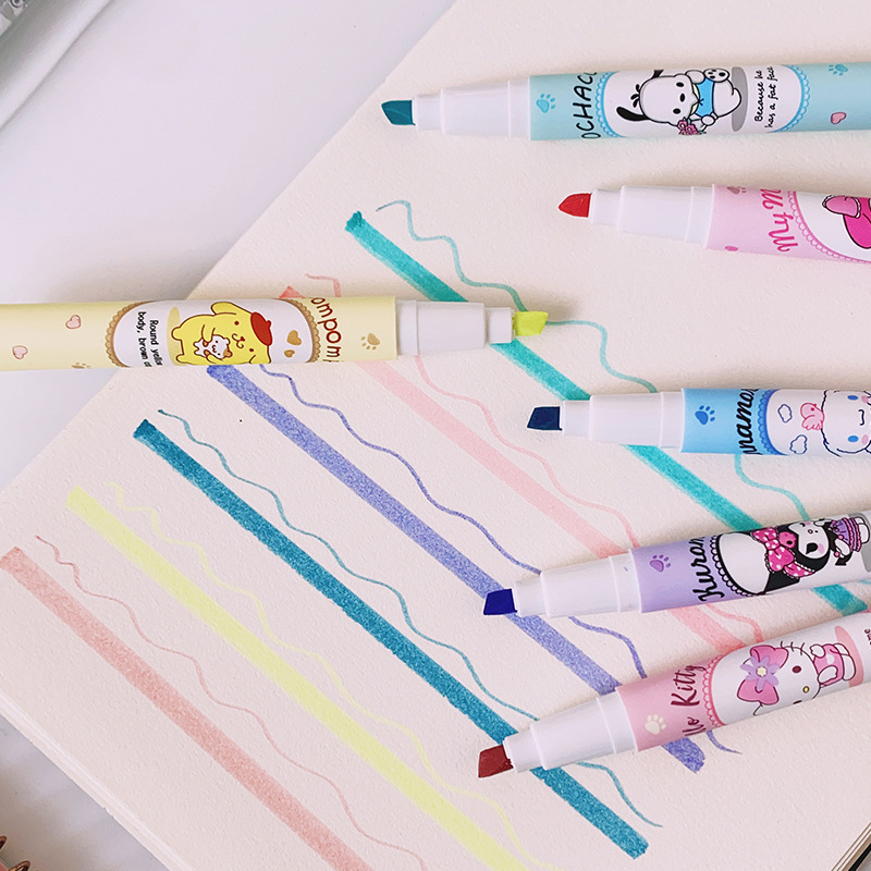 6Pcs Sanrio Hello Kitty Highli - Highlighter Set Pastel avaliação e preço