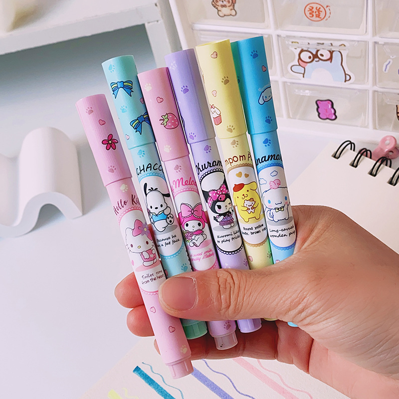 6Pcs Sanrio Hello Kitty Highli - Highlighter Set Pastel avaliação e preço