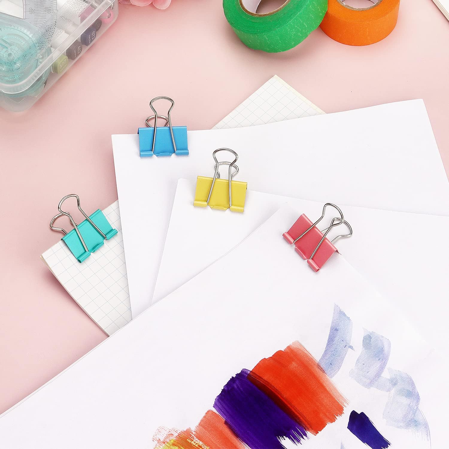 Colorful Binder Clips, Assorte - Binder Clip Assorted avaliação e preço