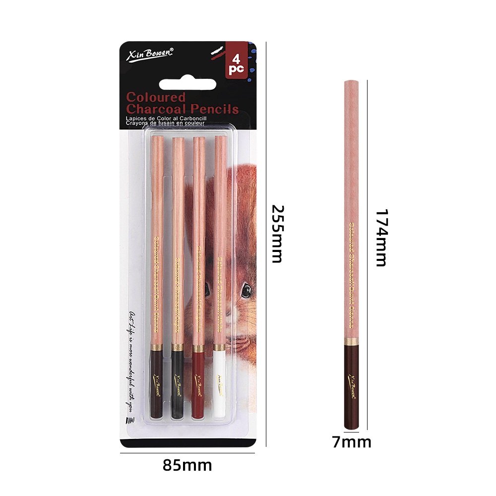 4Pcs Professional Sketch Charc - Highlighter Set Pastel avaliação e preço