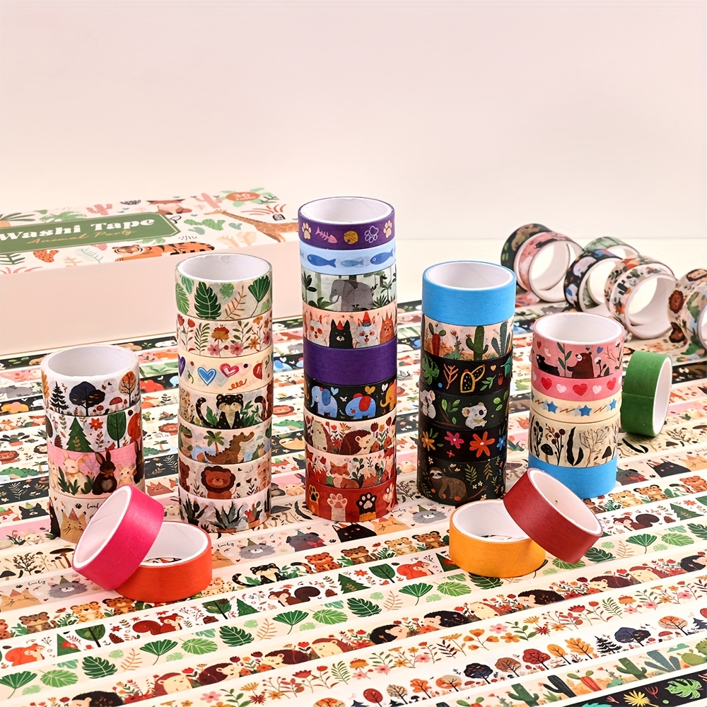 36 Rolls Vintage Animal Party  - Washi Tape Set avaliação e preço