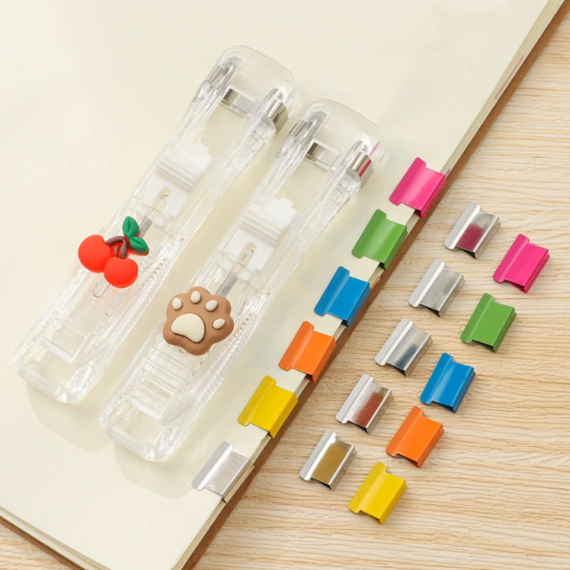 New Push Clip Stapler Staple R - Binder Clip Assorted avaliação e preço