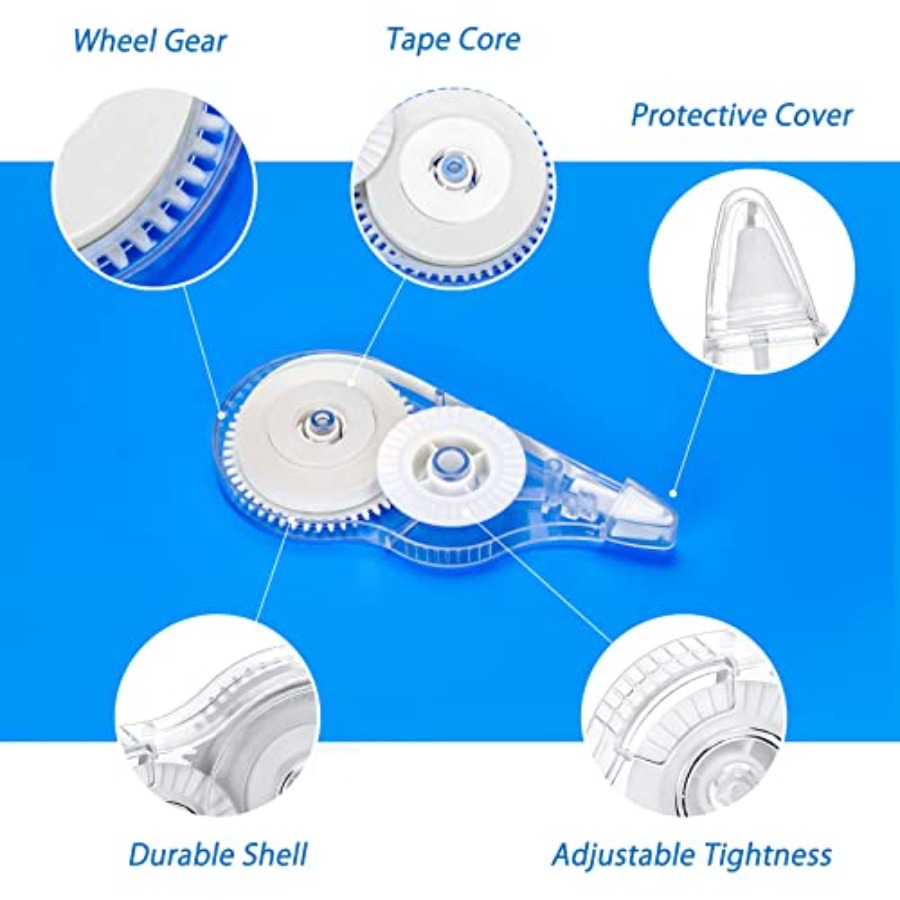 White Correction Tape 10 Pack, - Correction Tape Roller avaliação e preço