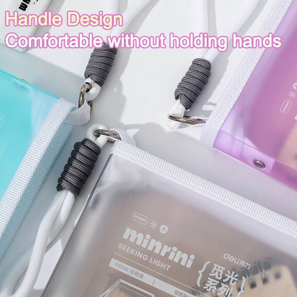 Portable Transparent A4 Zipper - Office Stationery And Supply avaliação e preço