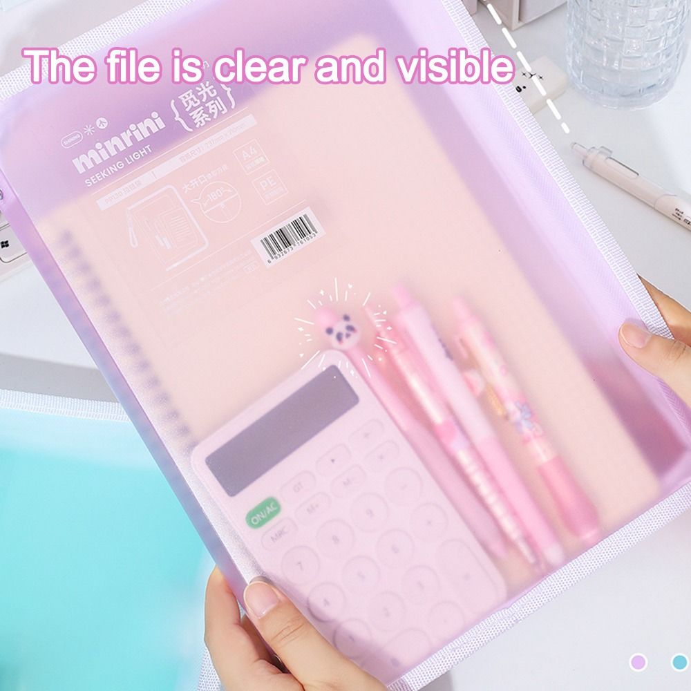Portable Transparent A4 Zipper - Office Stationery And Supply avaliação e preço