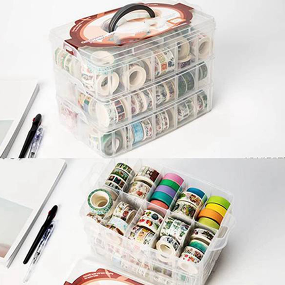 Clear 3 Layers 30 Grids Washi  - Washi Tape Set avaliação e preço