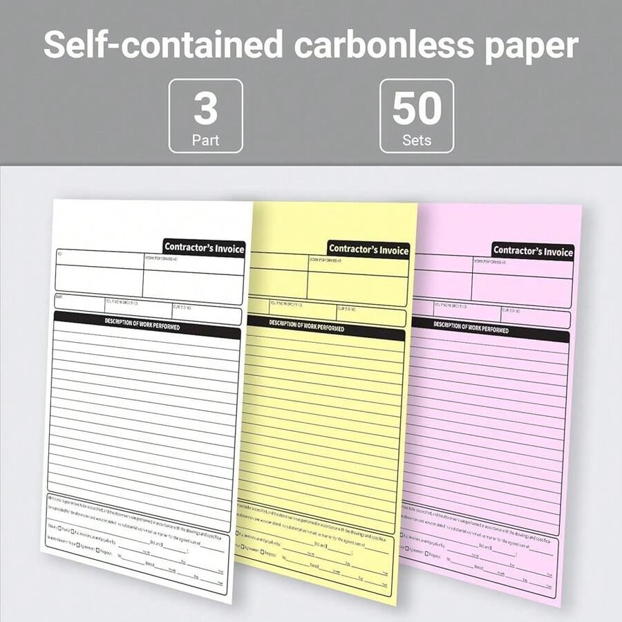 Carbonless Contractor Invoice  - Carbon Copy Book avaliação e preço