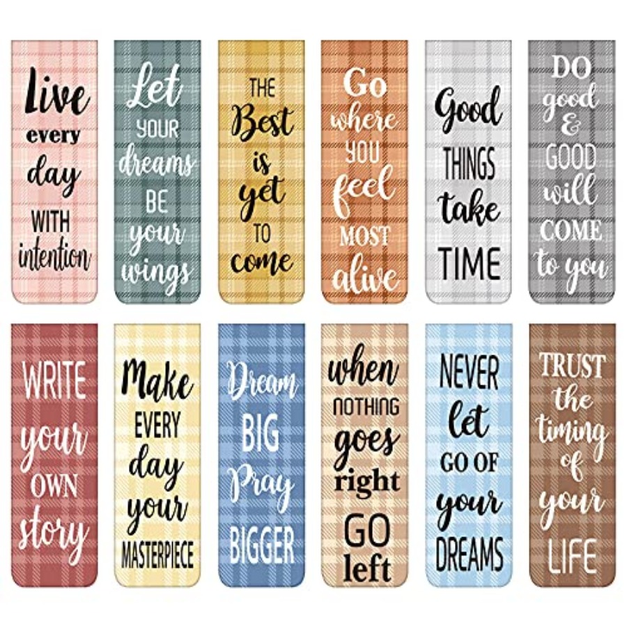 60 Pieces Inspirational Magnet - Bookmark Magnetic Clip avaliação e preço