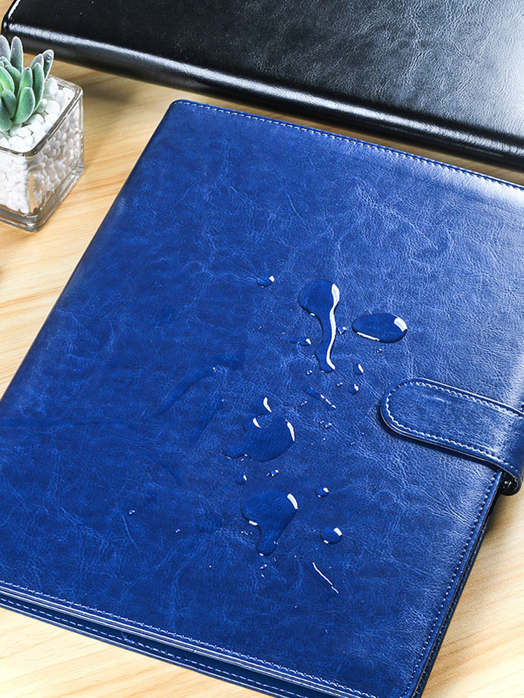 Black A4 Leather Padfolio Port - Portfolio Folder Zip avaliação e preço