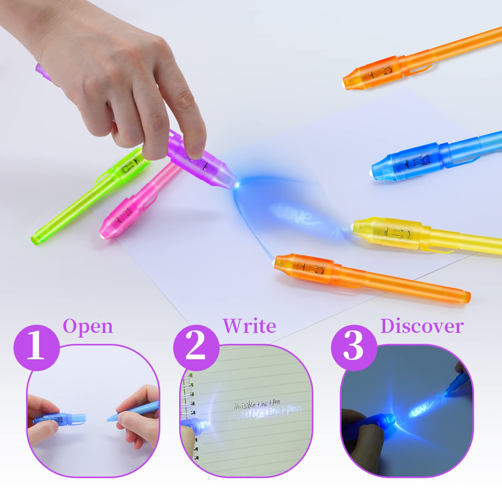 10pcs Invisible Ink Pen Magic  - Highlighter Set Pastel avaliação e preço