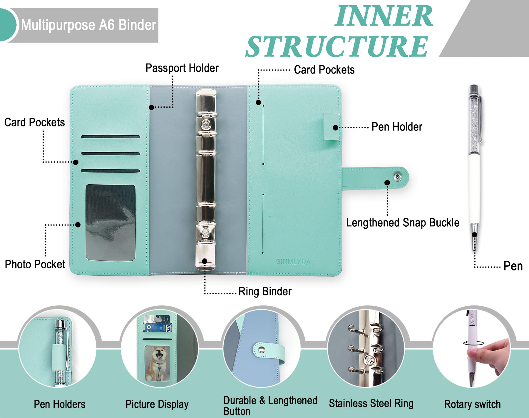 Budget Binder with Zipper Enve - Index Tab Divider avaliação e preço