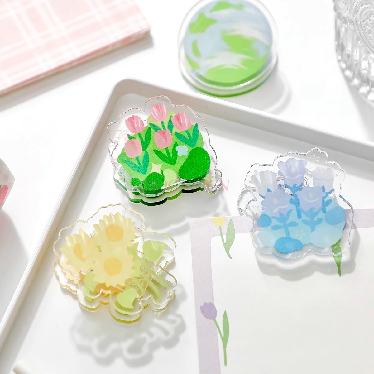 1pcs Afternoon Garden Acrylic  - Office Stationery And Supply avaliação e preço
