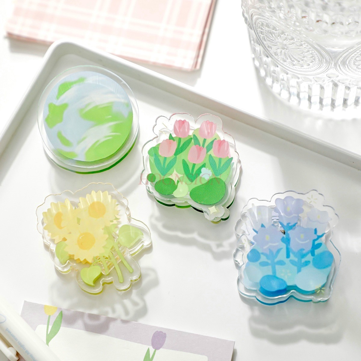 1pcs Afternoon Garden Acrylic  - Office Stationery And Supply avaliação e preço