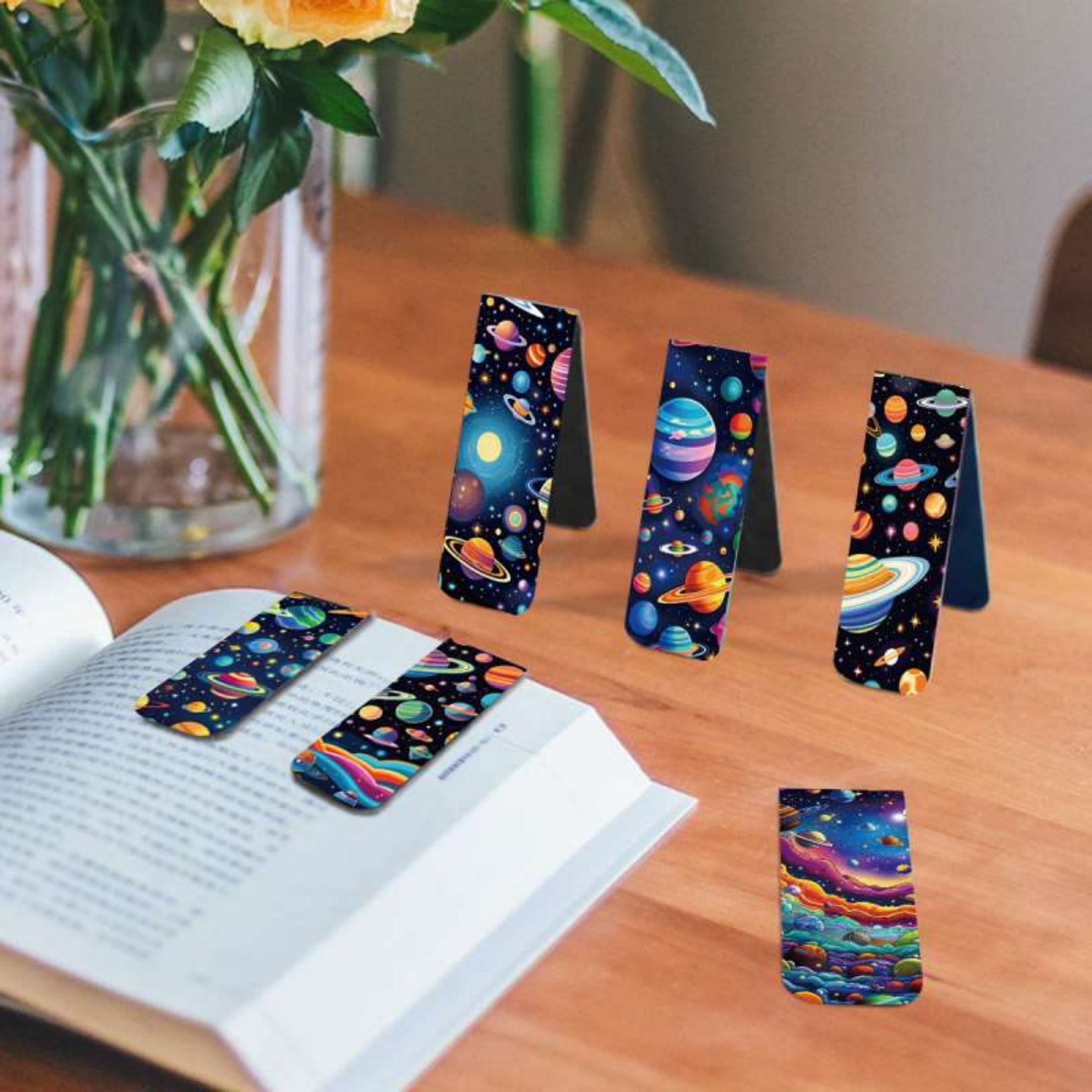 12pcs Space & Planet Themed Ma - Bookmark Magnetic Clip avaliação e preço