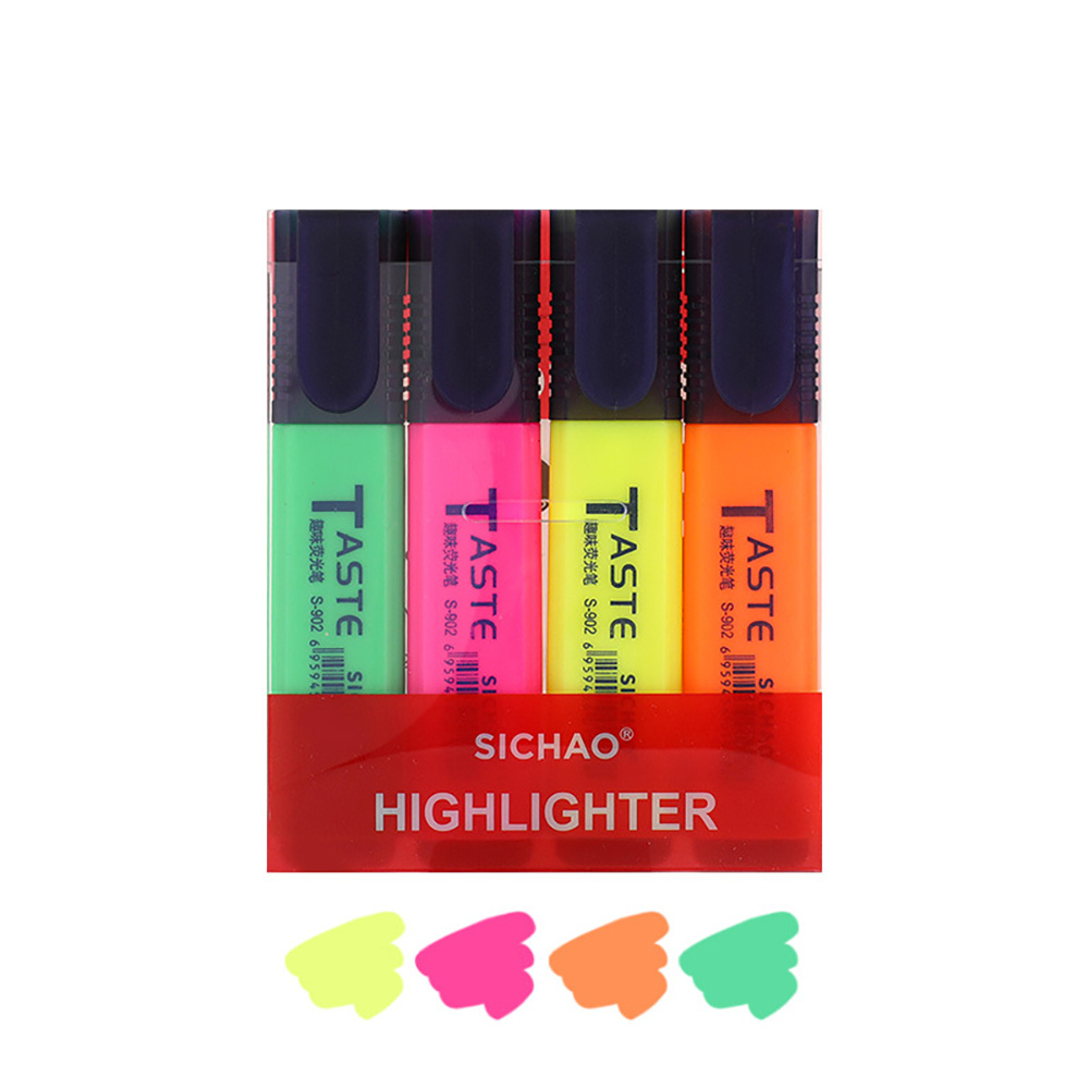 4PCS Fluorescent Highlighter P - Highlighter Set Pastel avaliação e preço