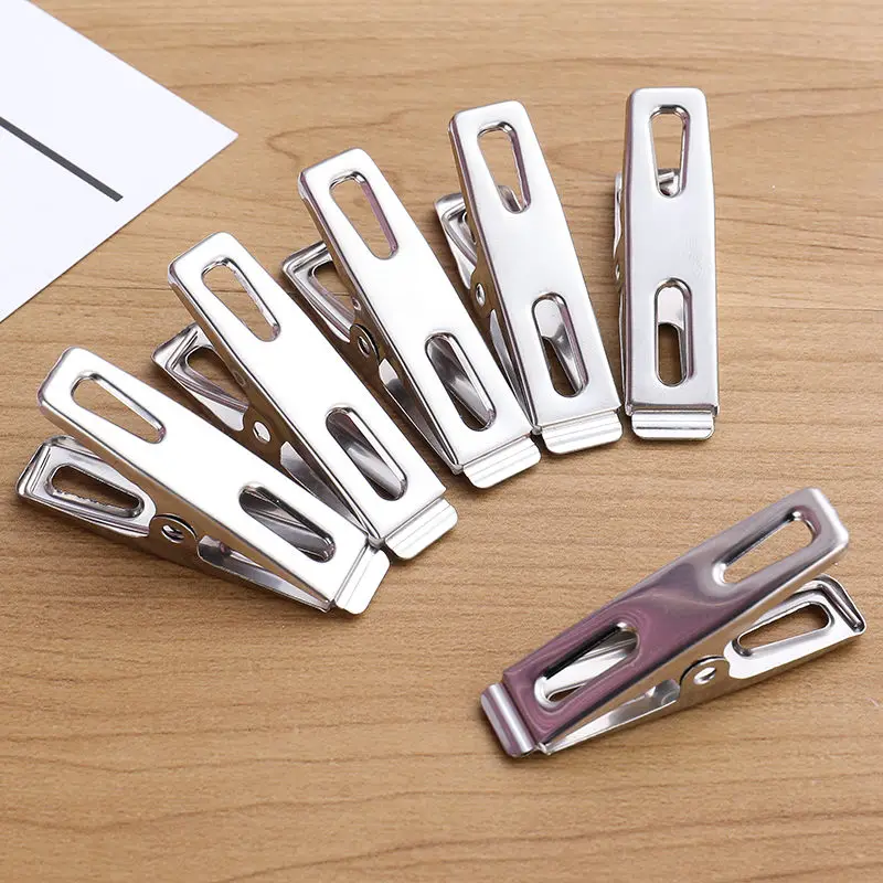 20pcs Stainless Steel Flat Mou - Binder Clip Assorted avaliação e preço