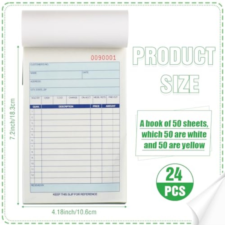 Pads Sales Order Books 2 Part  - Carbon Copy Book avaliação e preço