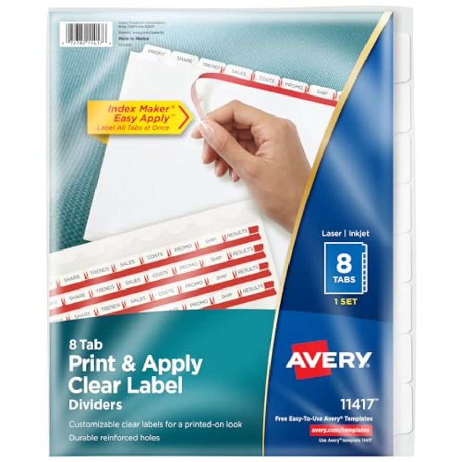 8 Tab Dividers for 3 Ring Bind - Index Tab Divider avaliação e preço